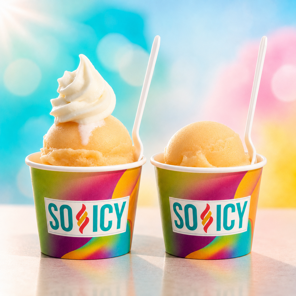 So Icy new peach water ice flavor